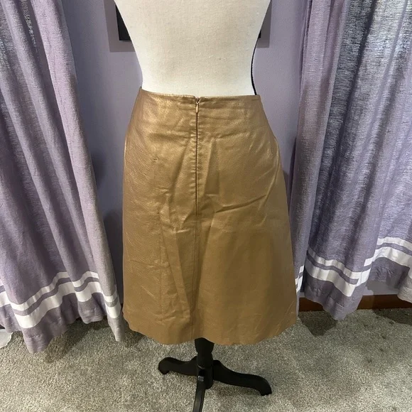 Vintage Venezia Metallic Leather Skirt - Picture 4 of 5